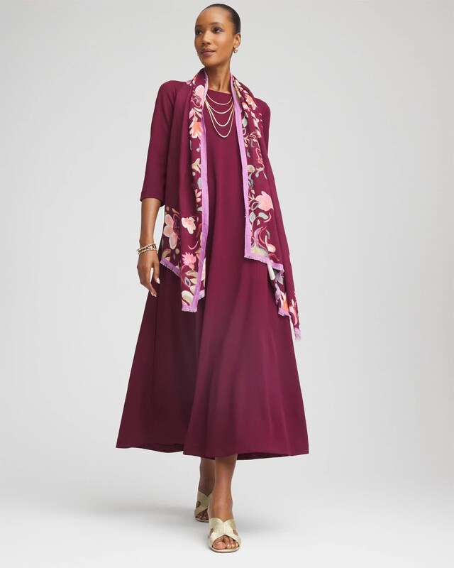 Seamed Crepe Maxi Dress - image 2
